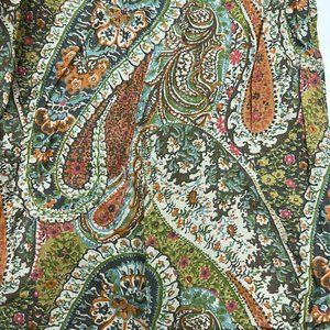 Pottery Barn Zia Paisley Cotton Lined Curtain Panel 108" NEW